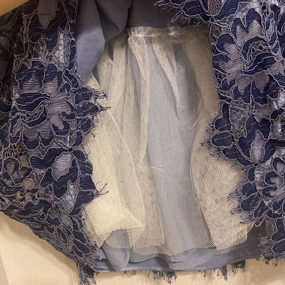 Eliza J blue lace appliqué dress - Picture 5 of 7